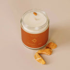 happiness intention candle with crystals