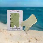 Real Jade Gua Sha Tool and Massage Comb by Earth Harbor