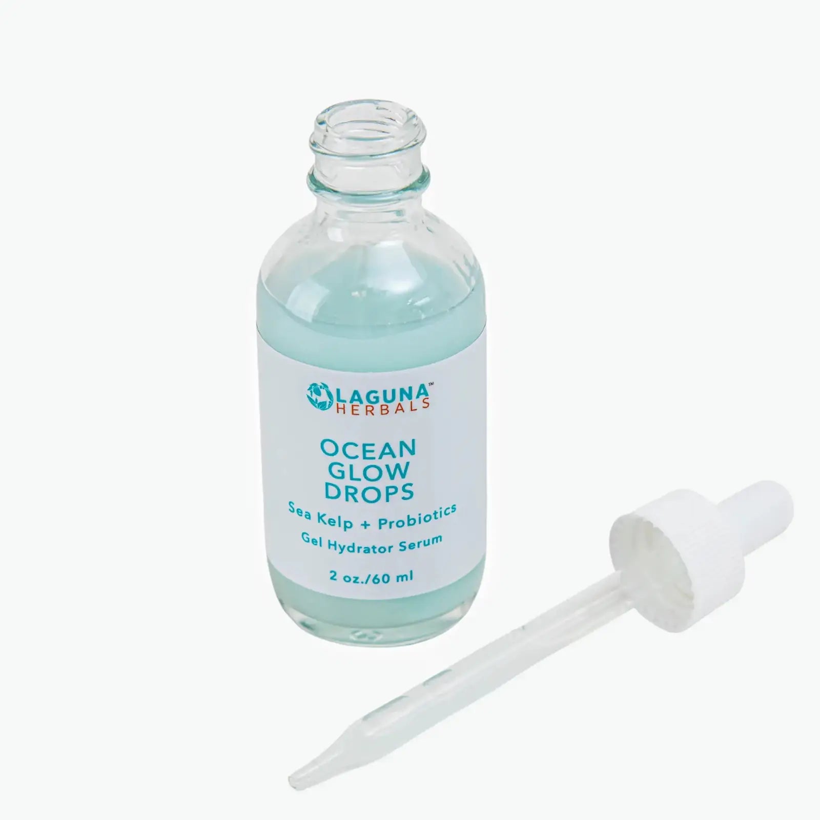laguna herbals ocean glow drops hydrating face serum in 2 oz bottle with dropper