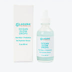 laguna herbals ocean glow drops hydrating face serum in 2 oz glass dropper bottle with box