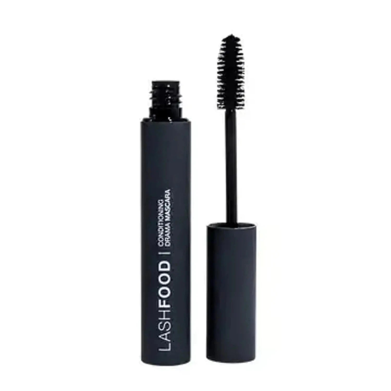 Lashfood clean mascara tube in black with large bristle brush