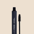 LASHFOOD Conditioning Drama Mascara Clean Mascara in Black on a beige background