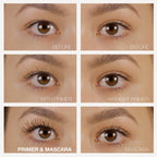lashfood eyelash primer with mascara before and after.