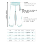 lotus and luna women's harem pant size chart.