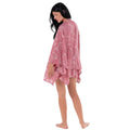 Pink Floral Three Quarter Butterfly Sleeve Kimono Cardigan by Lotus and Luna