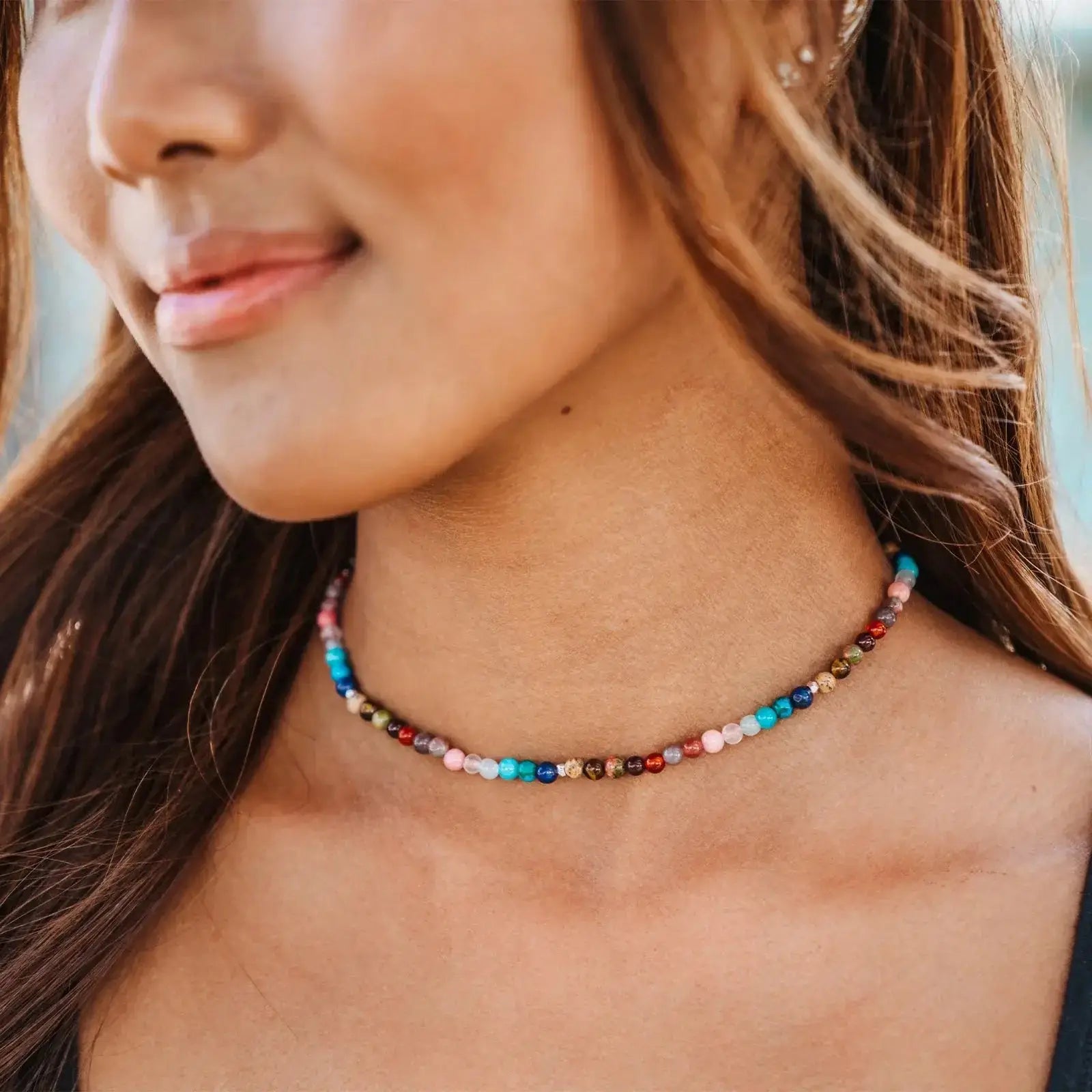 Healing Stone Jewelry Gift Set w/Chakra Necklace & Bracelet – Elle