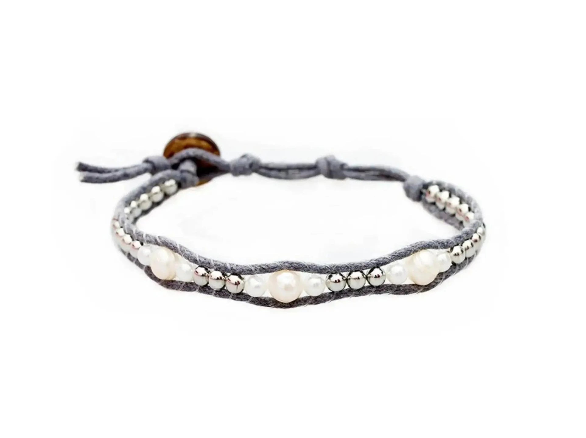 "Snow Angel" Adjustable White Pearl Bracelet - LotusandLuna