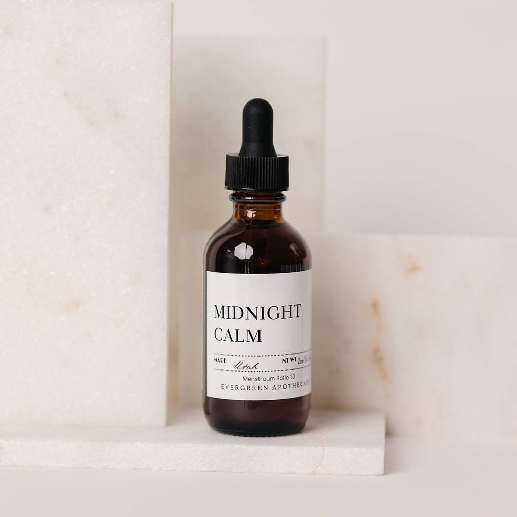 Evergreen Apothecary - Midnight Calm Sleep Drops - Herbal Sleep Aid Tincture - Sleep Aid - #tag1