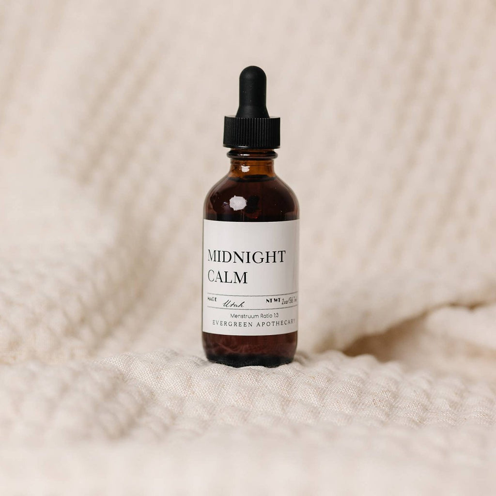 Evergreen Apothecary - Midnight Calm Sleep Drops - Herbal Sleep Aid Tincture - Sleep Aid - #tag1