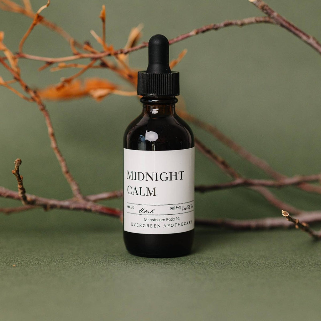 Evergreen Apothecary - Midnight Calm Sleep Drops - Herbal Sleep Aid Tincture - Sleep Aid - #tag1