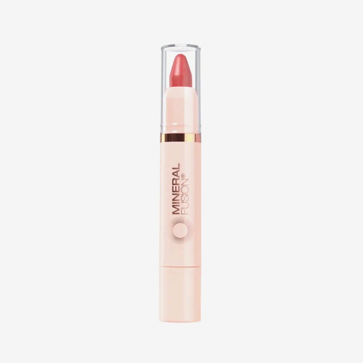 Sheer Moisture Lip Tint Stick in Confident, Melon Pink Tinted Lip Balm for a natural  subtle touch of color by Mineral Fusion