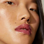 Minori Vegan Lip Gloss in Juneberry on Model's Lips