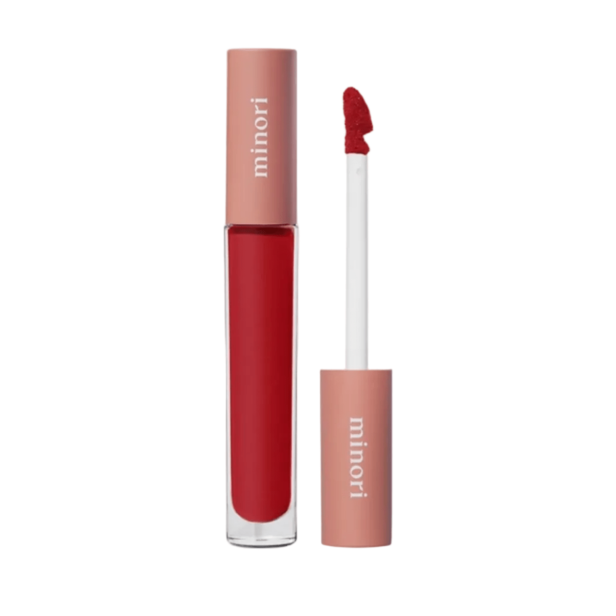 Poppy Red Liquid Lip Gloss by Minori Beauty - bold red lip makeup, clean cosmetics at Elle and Willow