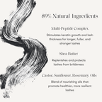minori mother of lashes  lengthening black mascara vegan and natural ingredients list.