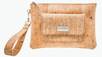 Leia Natural Cork Clutch - Stylish Vegan Wristlet Purse by BENT&BREE at Elle and Willow