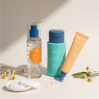 Nuria Beauty 3-piece bundle product showcase.