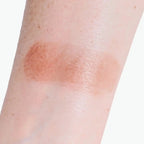 cream bronzer from river organics makeup shown on fair skin