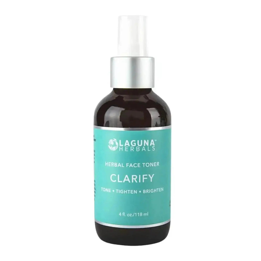 Laguna Herbals "CLARIFY'  Herbal Infused Organic Face Toner in a Glass Spray Pump Bottle