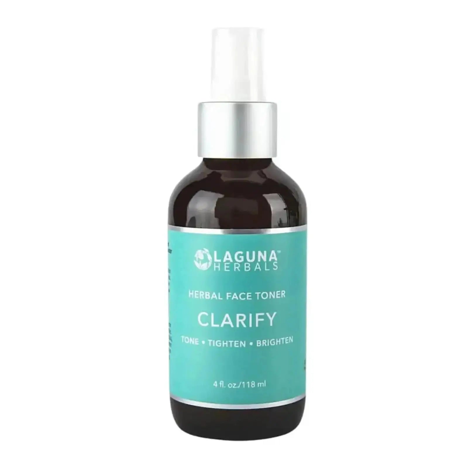 Laguna Herbals "CLARIFY'  Herbal Infused Organic Face Toner in a Glass Spray Pump Bottle