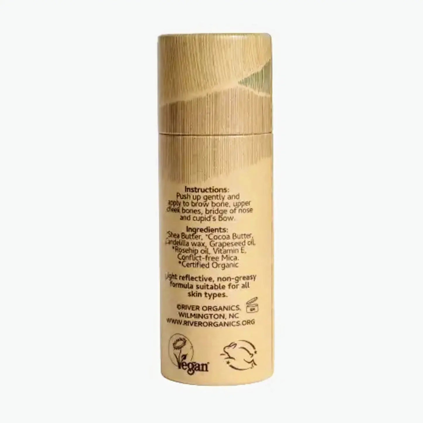 River Organics illumi Face Highlighter Stick in Natural Ingredient List