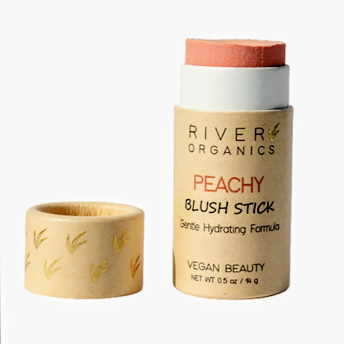 peach blush stick in eco-friendly tube