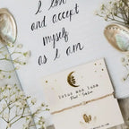 white pearl healing bracelet for self love by lotus and luna