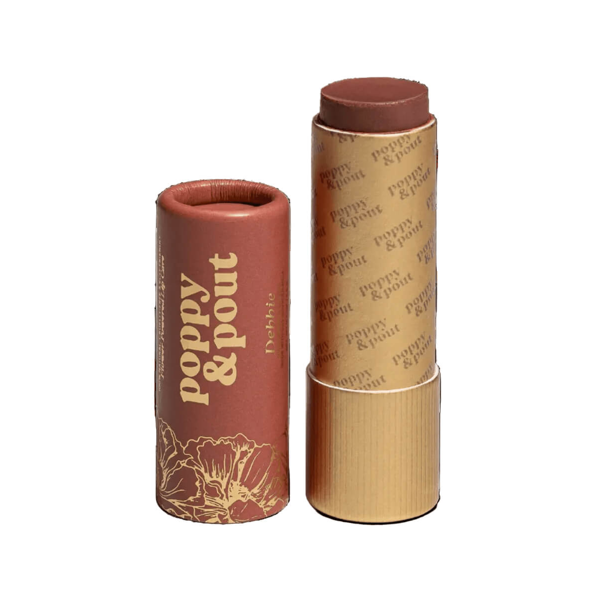 Poppy & Pout Lip Tint in Debbie: Dark Peach, Tinted Lip Balm by Poppy & Pout shop at Elle and Willow