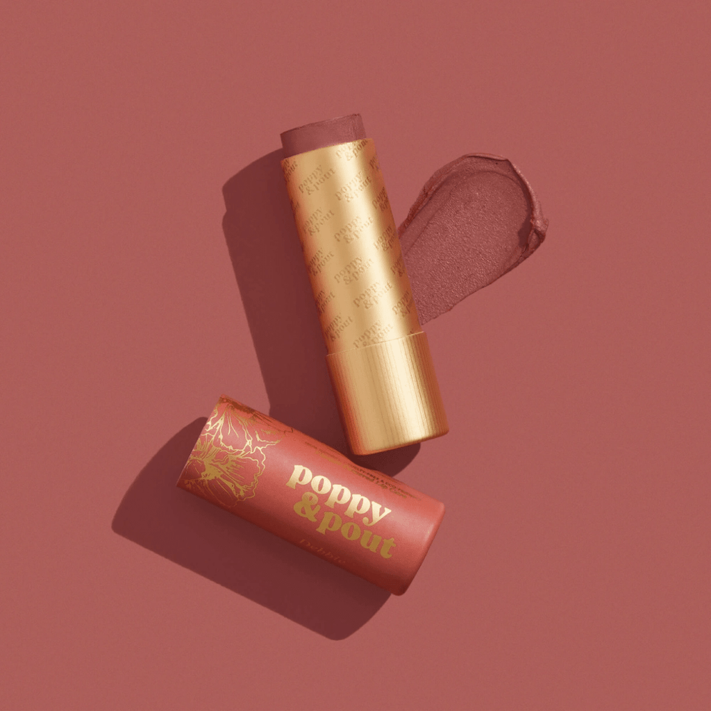 Poppy & Pout Lip Tint in Debbie: Dark Peach, Tinted Lip Balm by Poppy & Pout shop at Elle and Willow