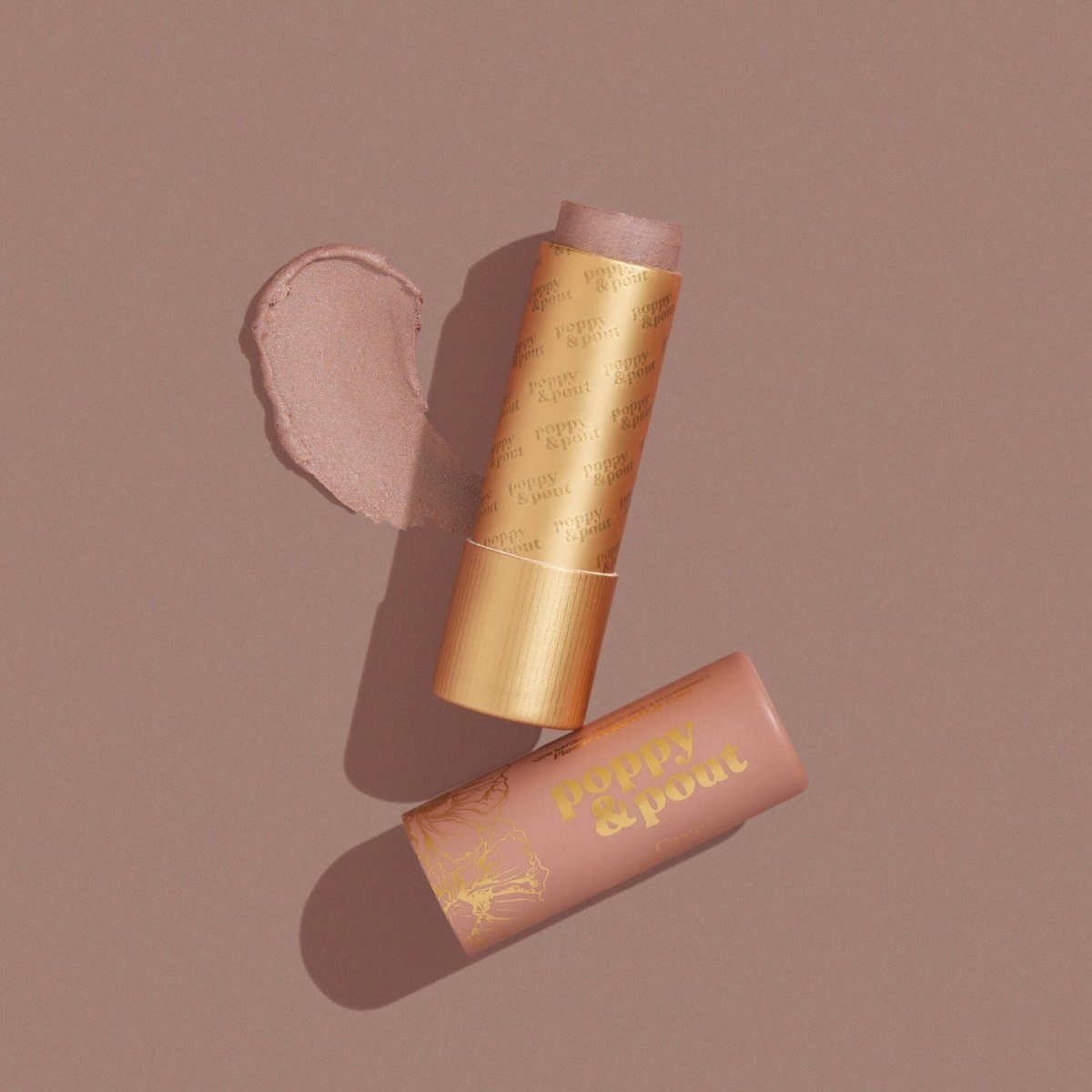 Poppy & Pout Lip Tint in Faye: Sheer Taupe, Tinted Lip Balm by Poppy & Pout, at Elle and Willow