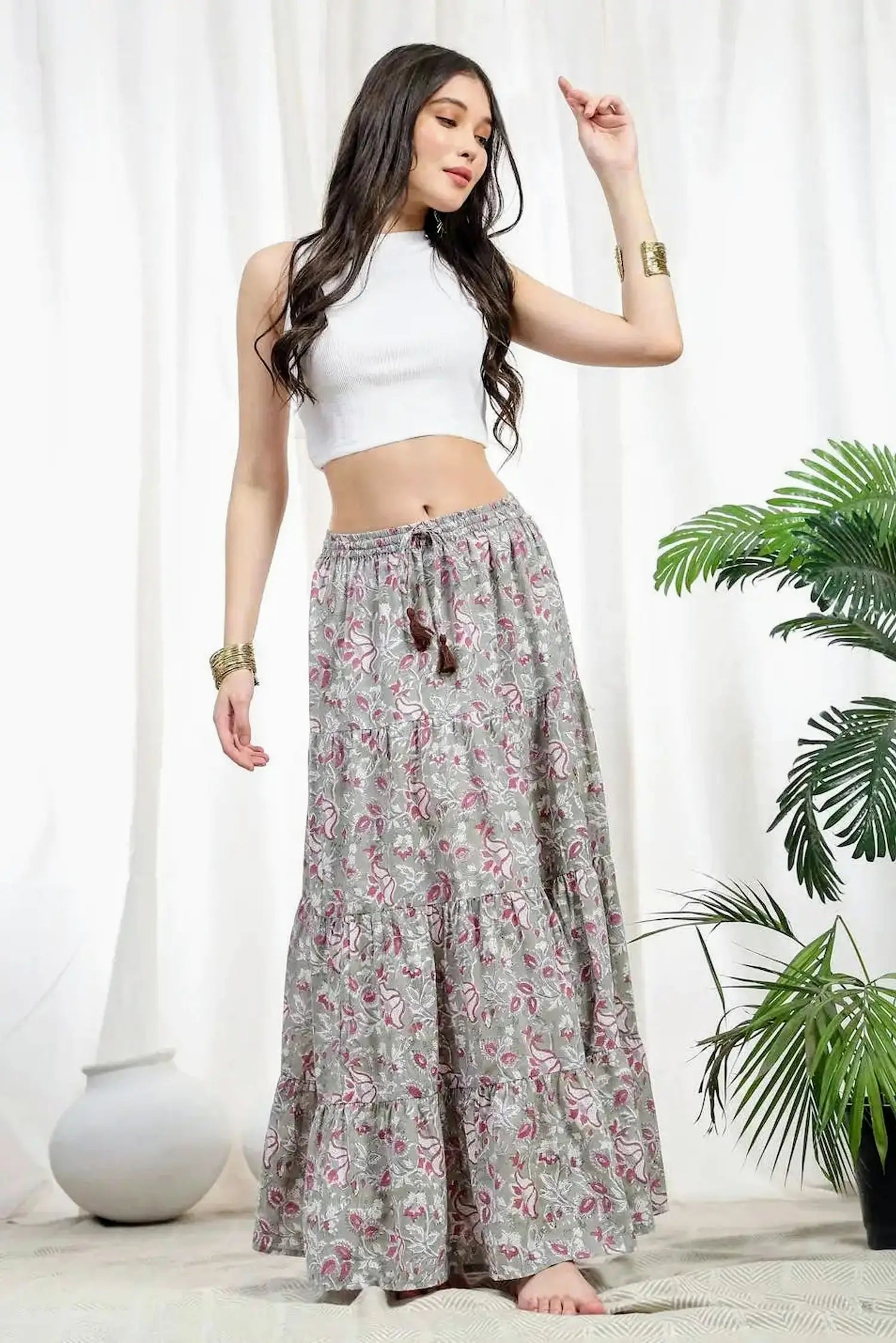 Radha Floral Maxi Skirt from The Fox and the Mermaid