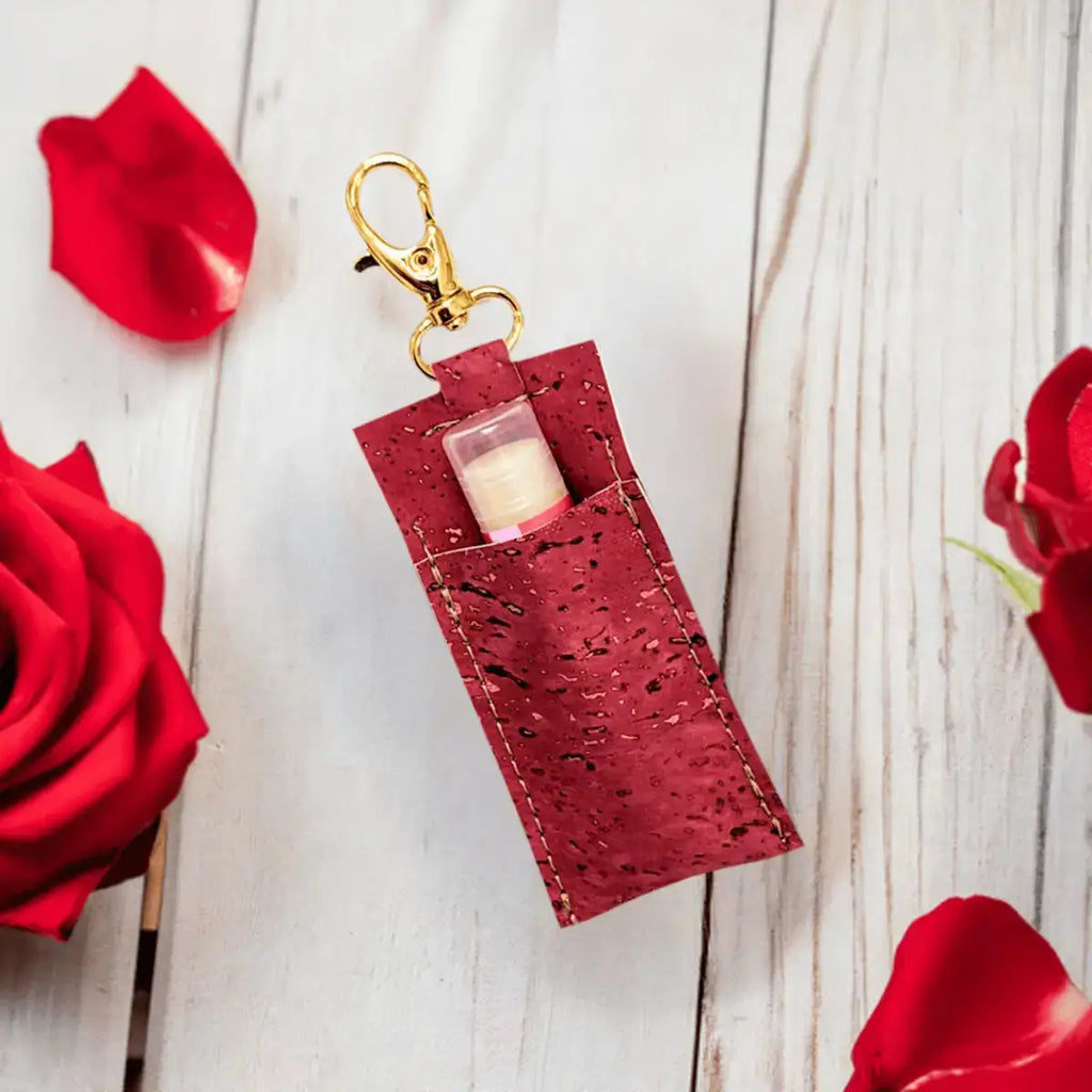 Red Lip Balm Holder and Lipstick Holder for Valentine's Day