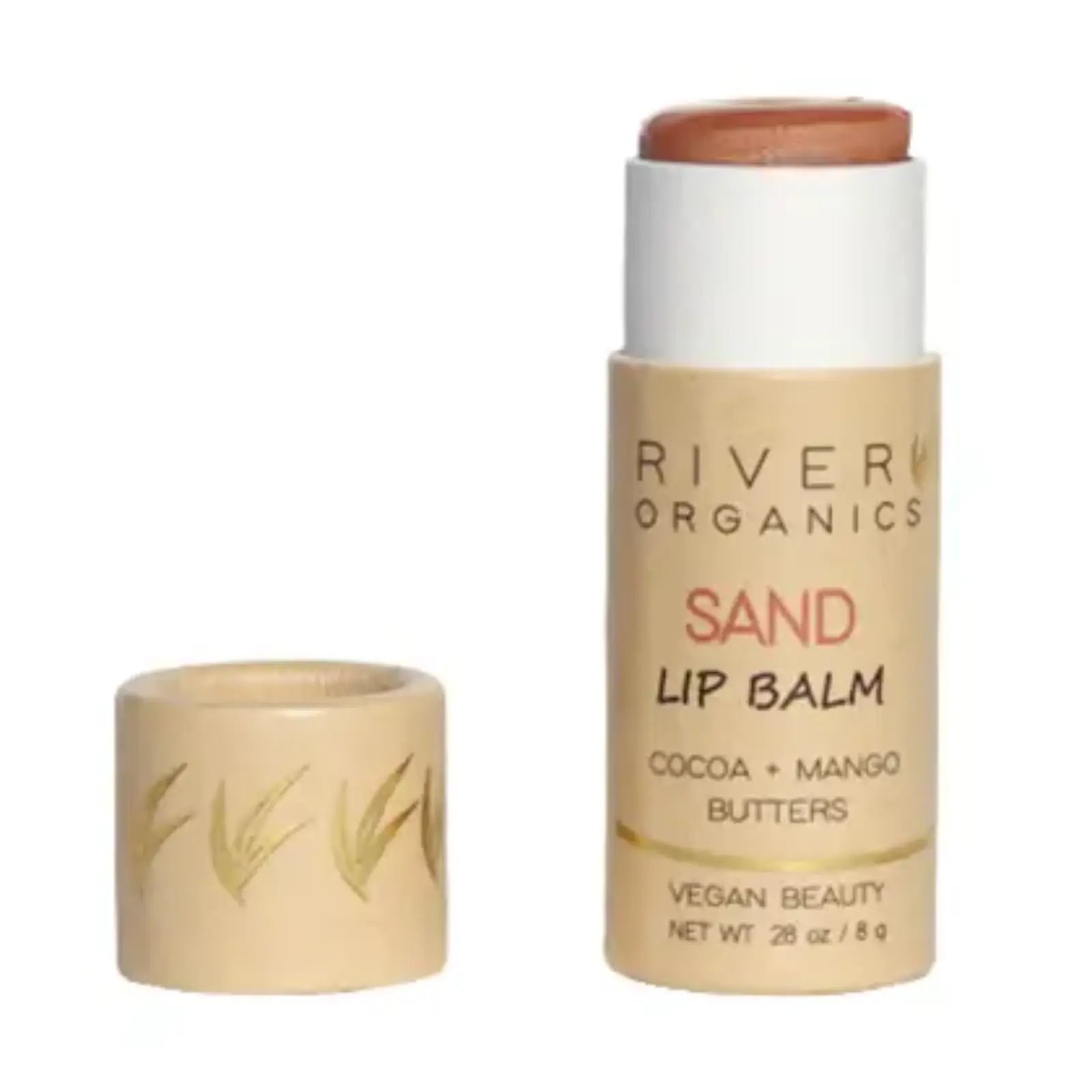Vegan Tinted Lip Balm-Shimmering Sand Color - River Organics
