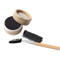 River Organics Vegan Black Cake Mascara with Double Ended Applicator Brush