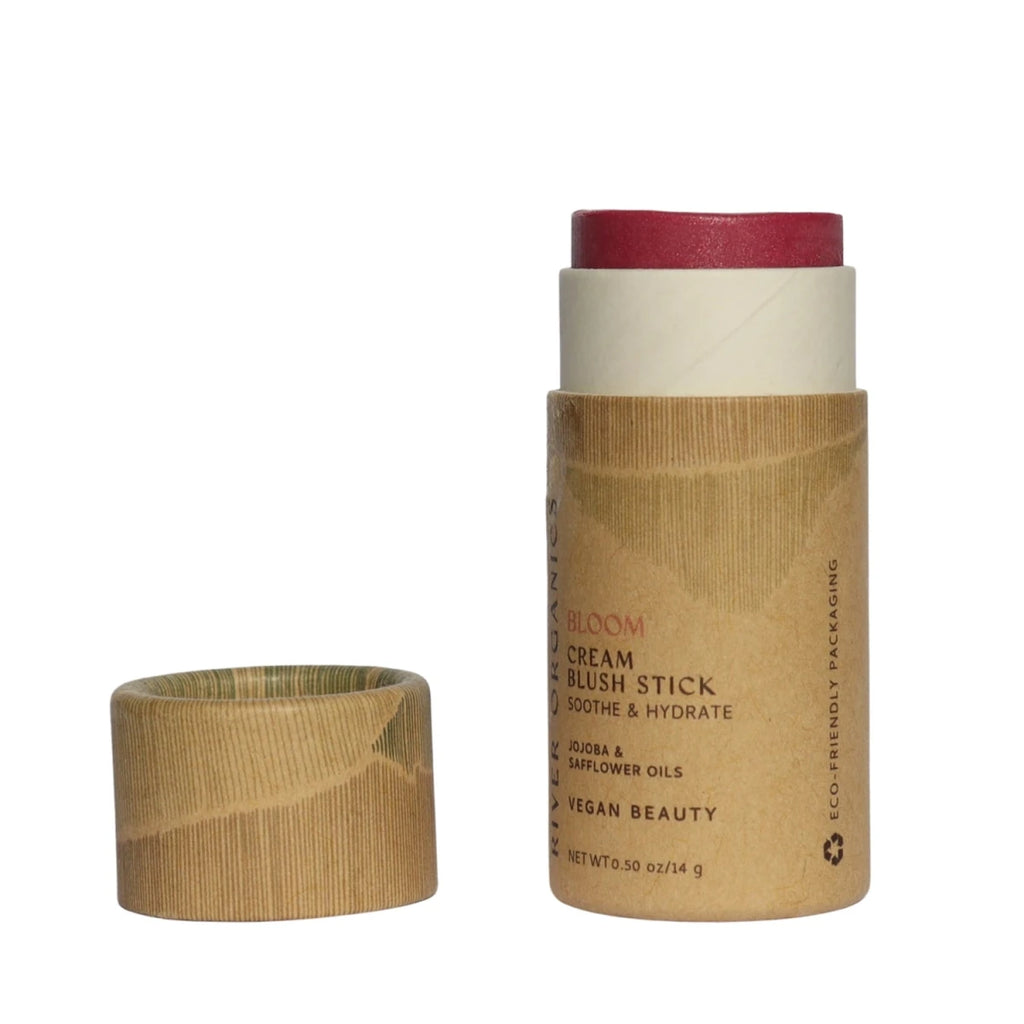 Bloom Organic Cream Vegan Blush Stick - Rose Pink - Cream Blush Stick by River Organics - Vegan Beauty at Elle and Willow