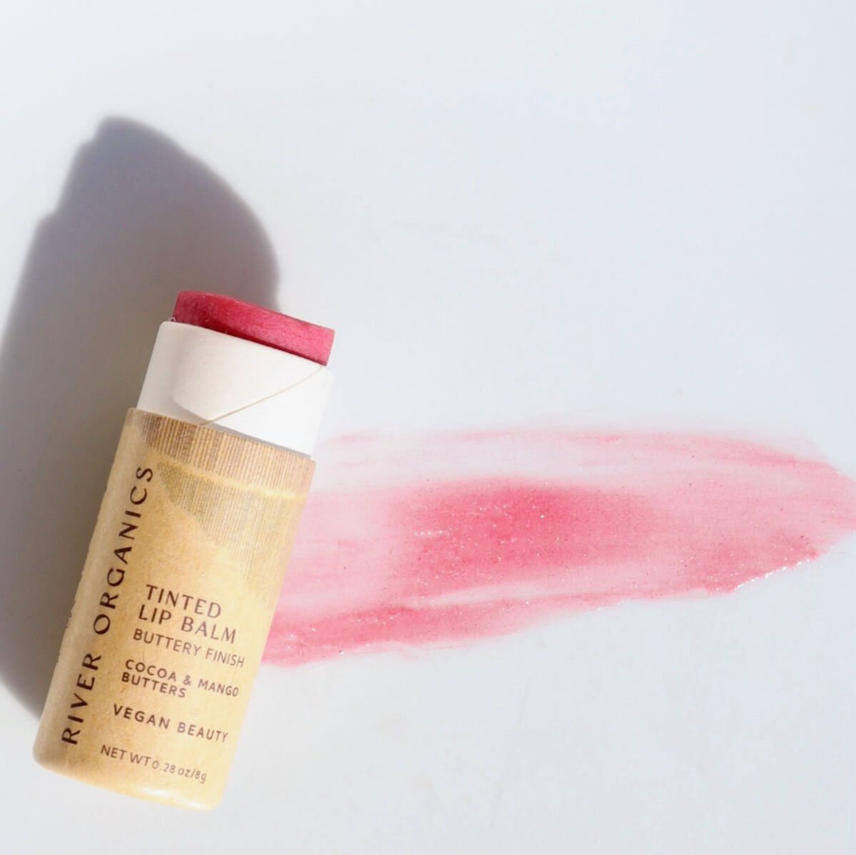 River Organics - Organic Rose Gold Tinted Lip Balm - Tinted Lip Balm - Clean Beauty - Elle and Willow