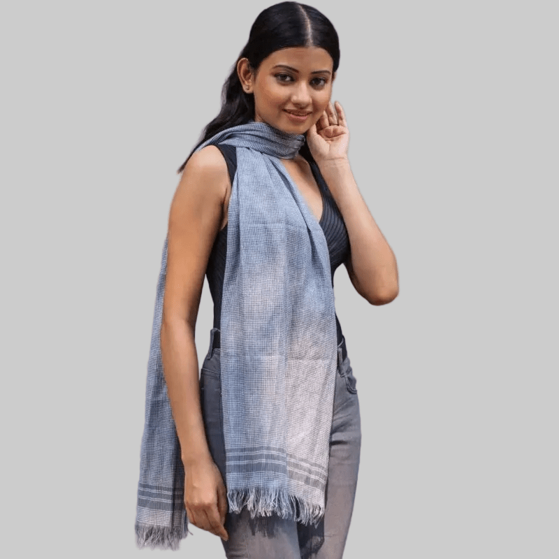 Sevya Handmade | Tejas Cotton Linen Scarf | Lightweight Fair Trade by Sevya Handmade shop Long Lightweight Scarf at Elle and Willow