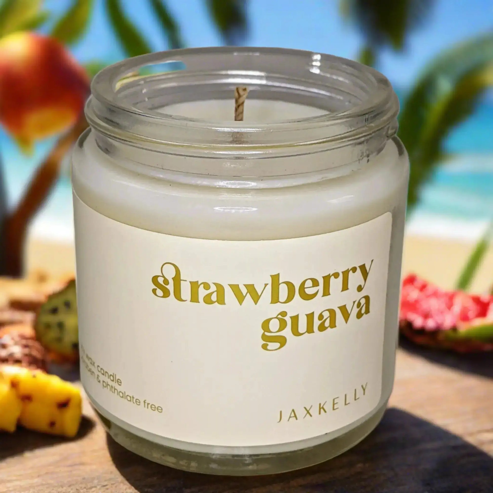 strawberry guava summer scented candle - Elle and Willow