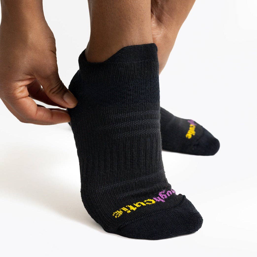 ToughCutie - ToughCutie - Tia Performance No Show Tab Socks in Black - No - Show Tab Socks - Athletic Socks - Shark Tank