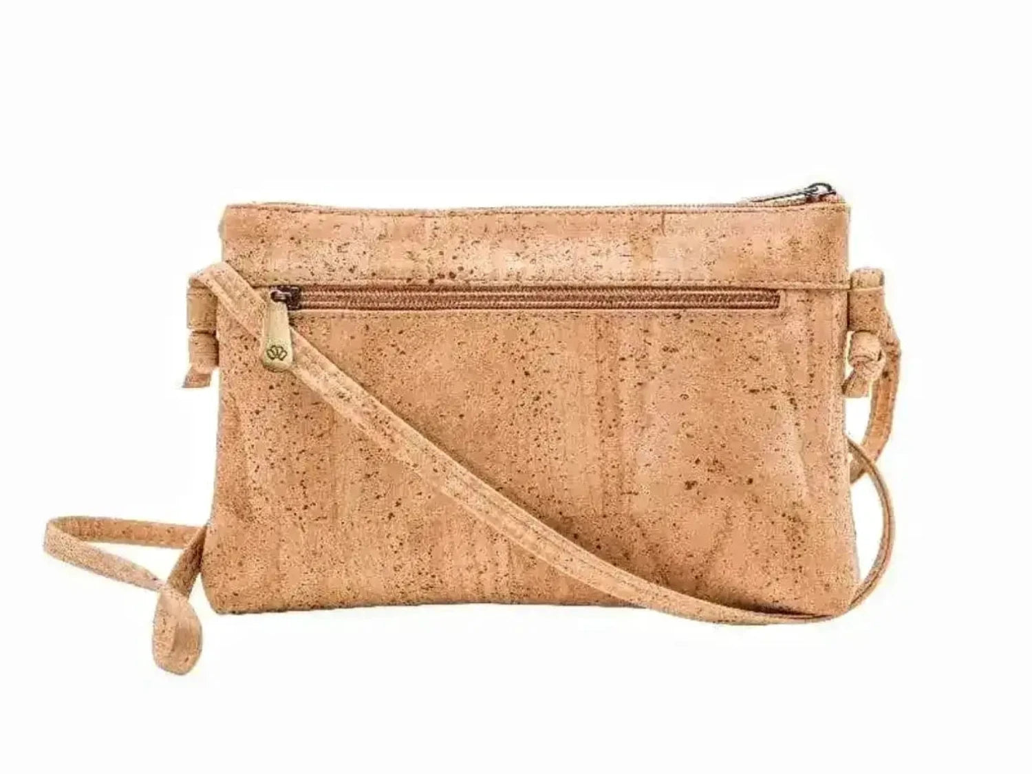 Bent&Bree Iris Crossbody in Natural Cork - Back Exterior Pocket