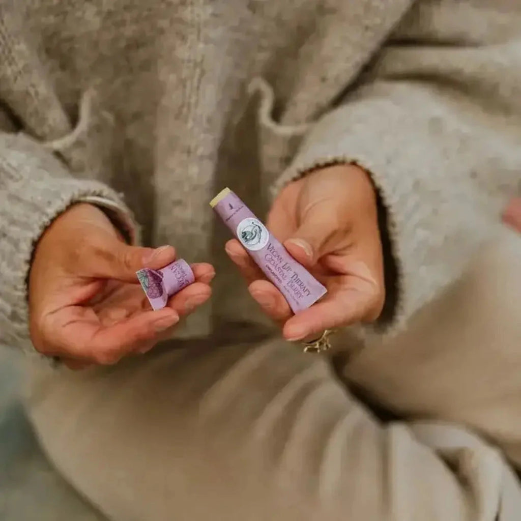 Vegan Lip Balm for dry lips by Blue Heron Botanicals