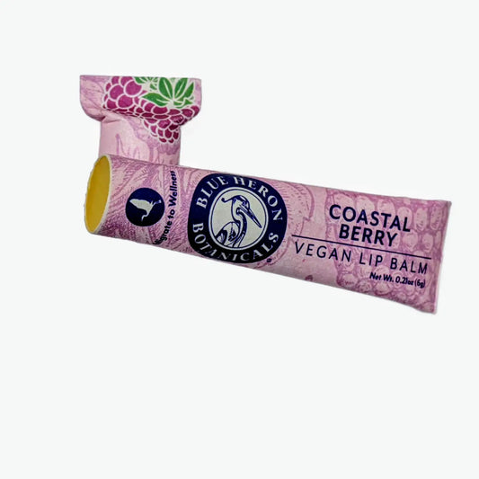 Vegan Lip Balm with Organic Raspberry Oil and SPF in Zero Waste Tube