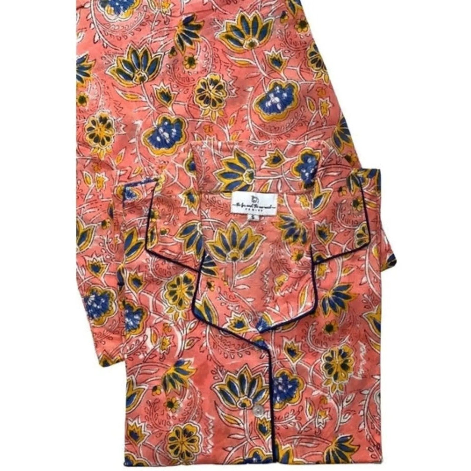 Boho Pajama Set-Pink floral women's pajama set - by the Fox and the Mermaid.