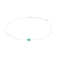Boho Amazonite Necklace | Blue-Green Amazonite Stone on Silver Chain | Lotus & Luna