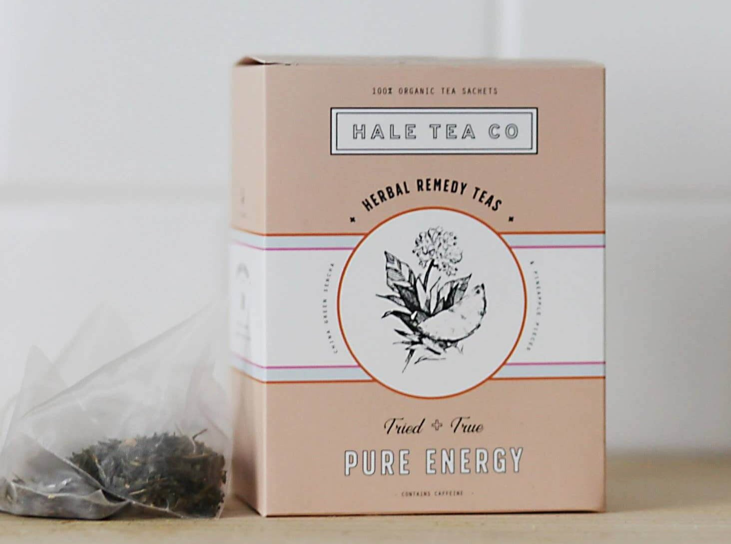 Hale Tea Company Pure Energy Herbal Tea Medium Caffeine Level Black Tea