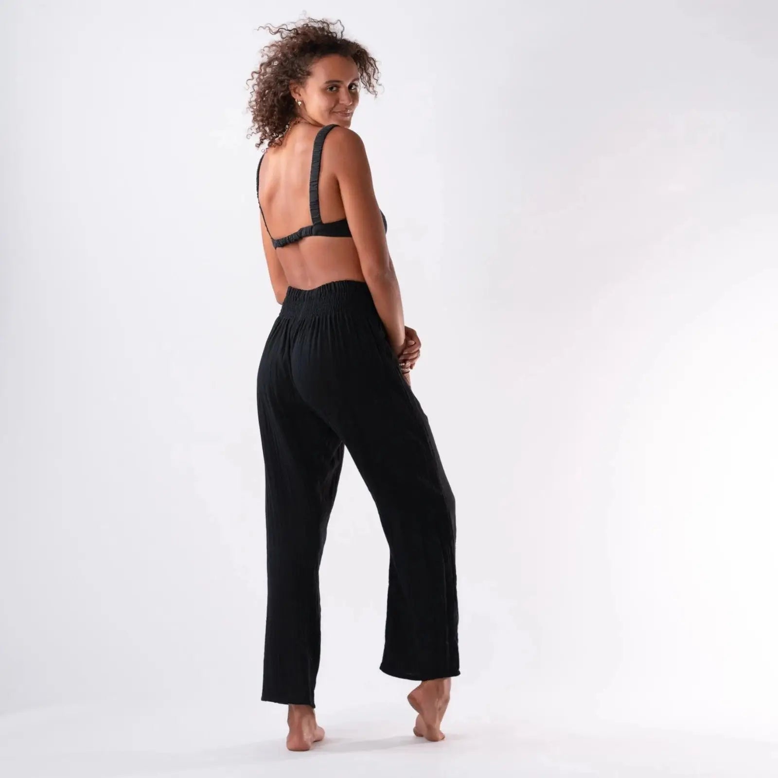 Lotus and Luna - Cotton Wide Leg Lounge Pants