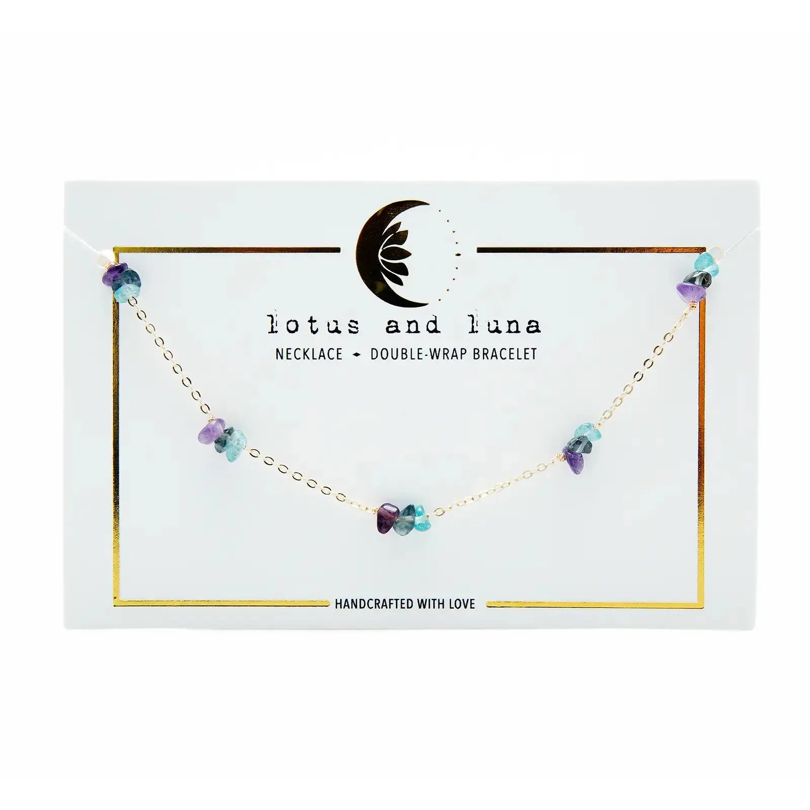 Amethyst and Gold Necklace by Lotus and Luna