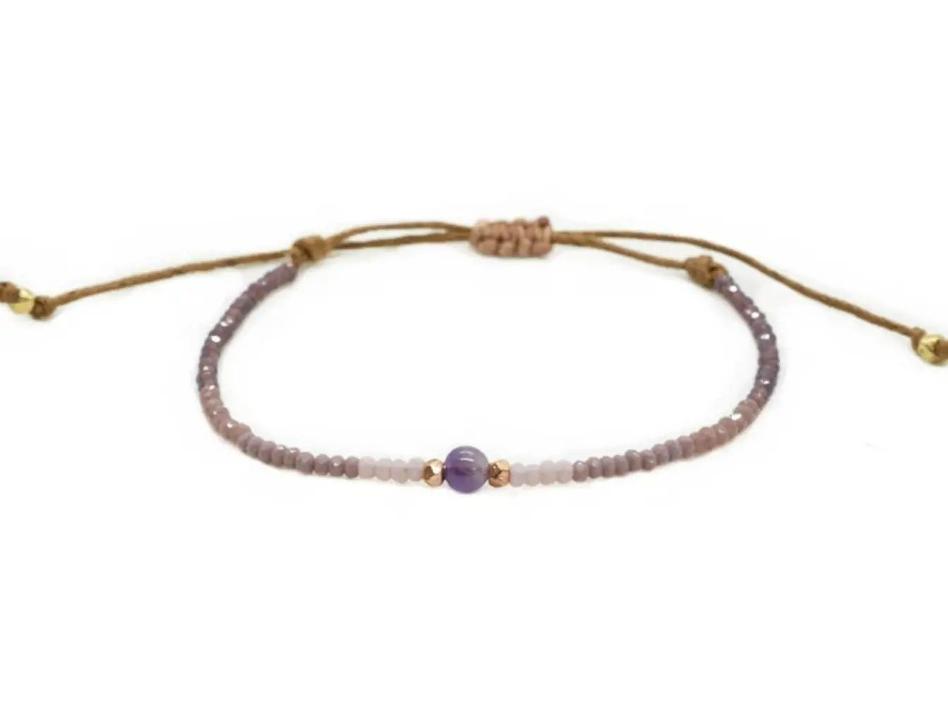  Amethyst and Crystal Stone Goddess Bracelet from Lotus and Luna