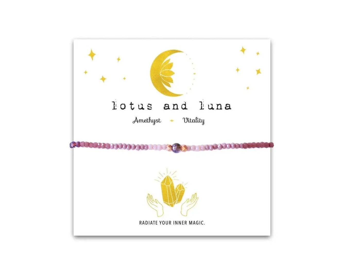 Lotus and Luna | Amethyst Bracelet