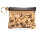 Cork Wallet with Brown Whistle Print front & Vegan Leather Trim by Natalie Therese