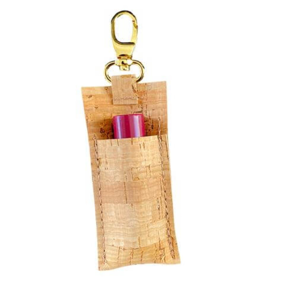 Natalie Therese Cork Lip Balm Holder with Key Ring